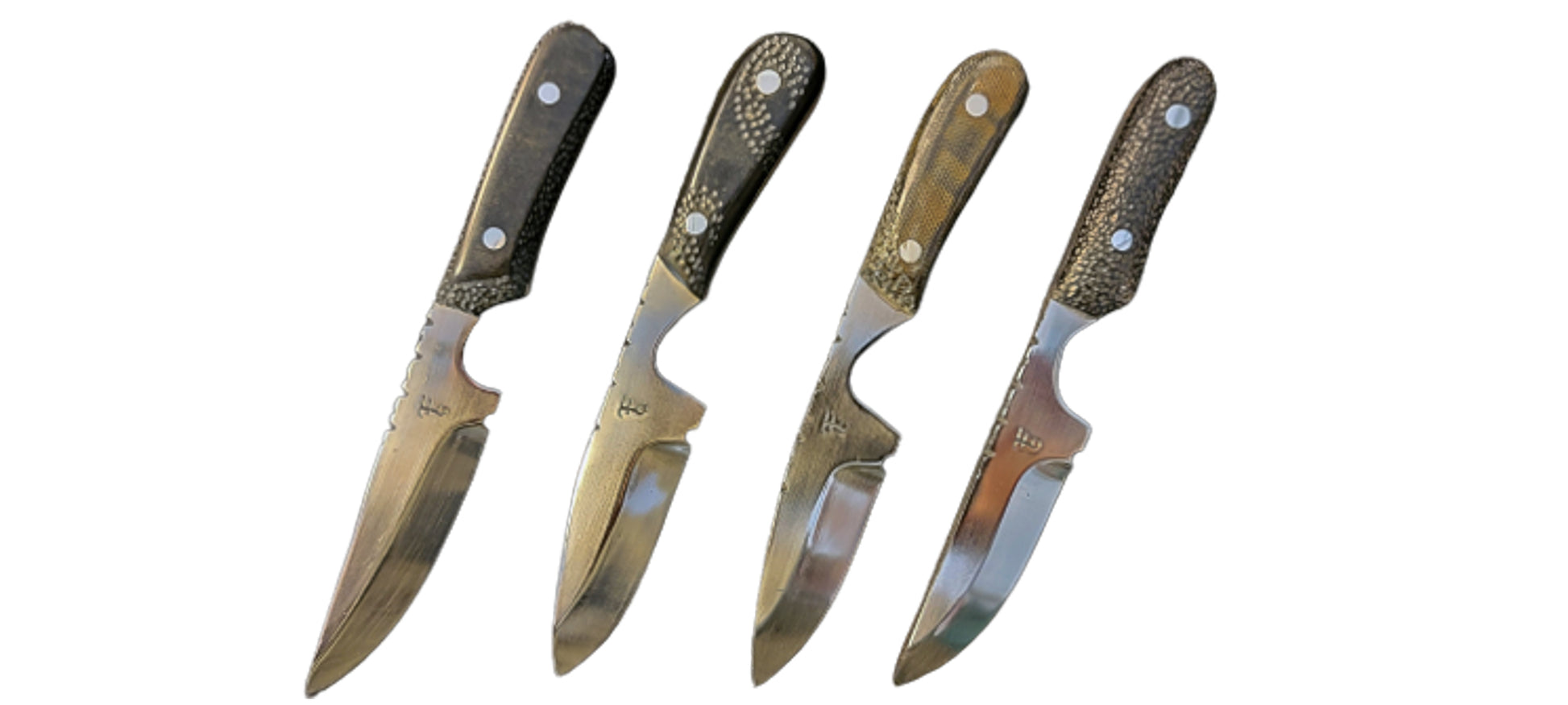 The Crawdads have slight variations.  Being handmade, no two knives are exactly alike.  These knives are made to order and will take 2-3 weeks for delivery.